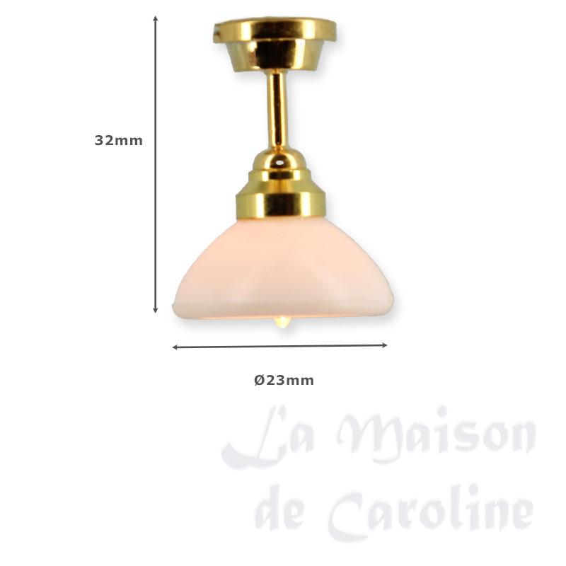 12v hanging lamp brass basin miniature 1:12 Bilder 1