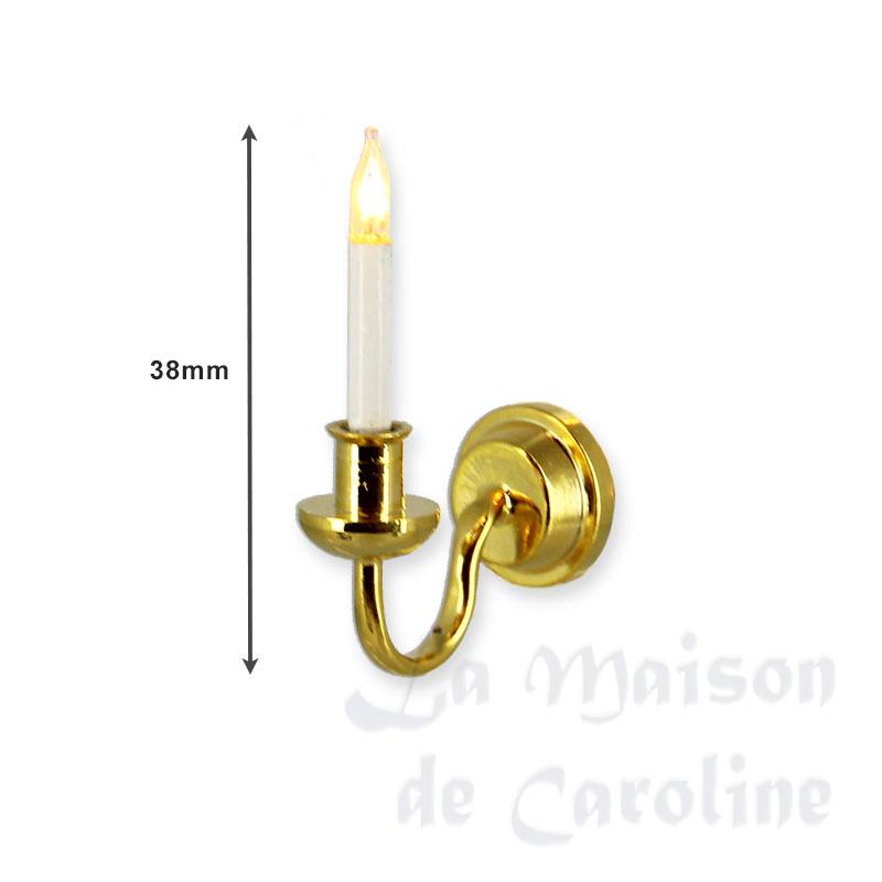 12v wall lamp clip candle 2mm miniature 1:12 Bilder 1