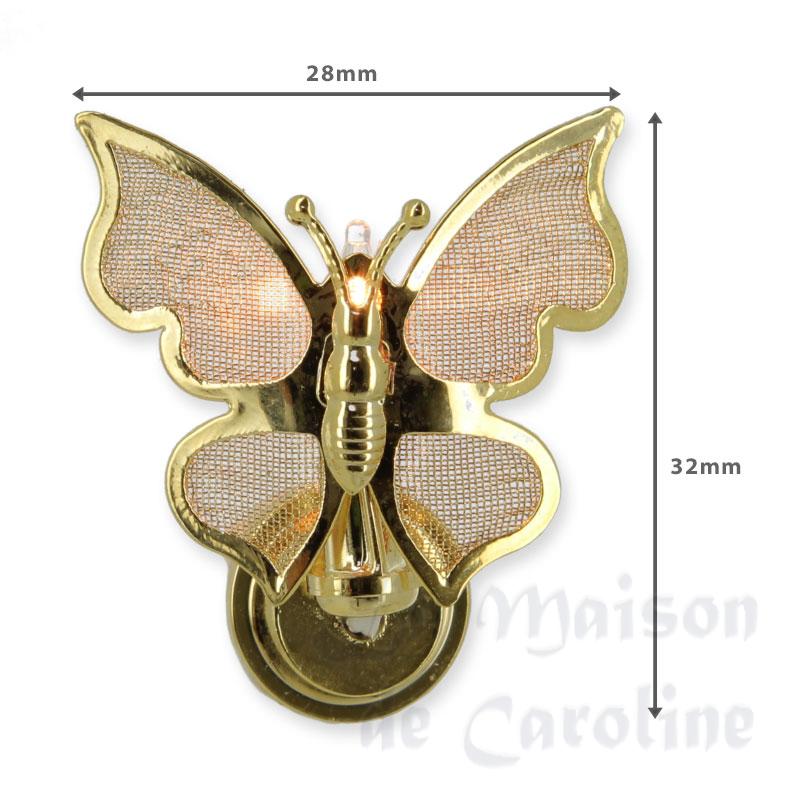 12v wall lamp clip butterfly miniature 1:12 Bilder 1