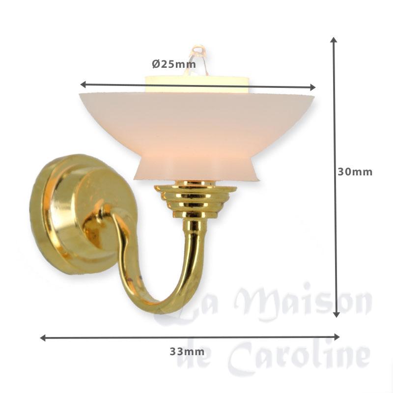 12v wall lamp clip brass direct basin miniature 1:12 Bilder 1