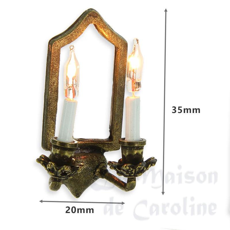 12v wall lamp mirror miniature 1:12 Bilder 1