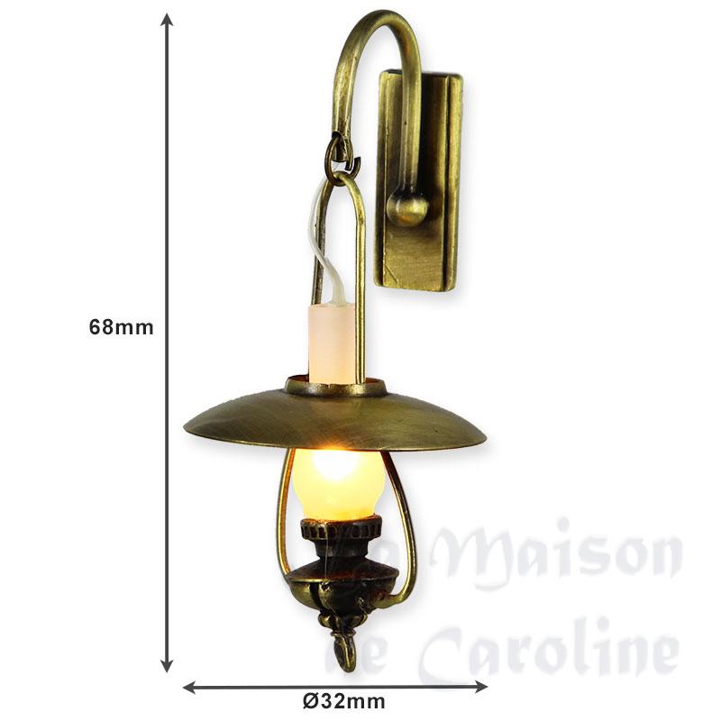 12v wall lamp oil antique miniature 1:12 Bilder 1
