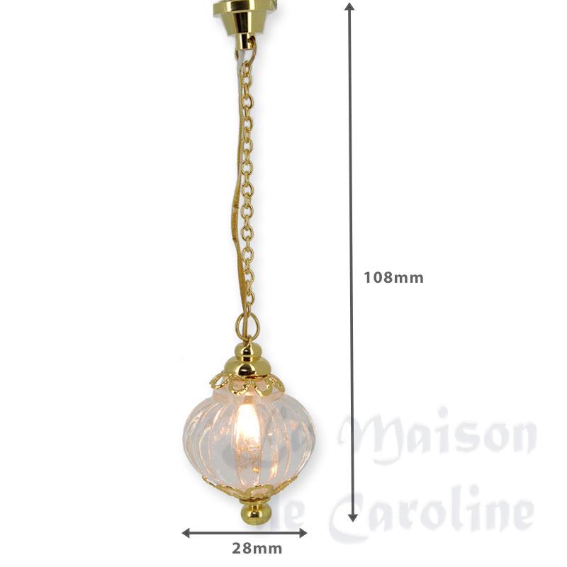 12v hanging lamp clip art deco miniature 1:12 Bilder 1