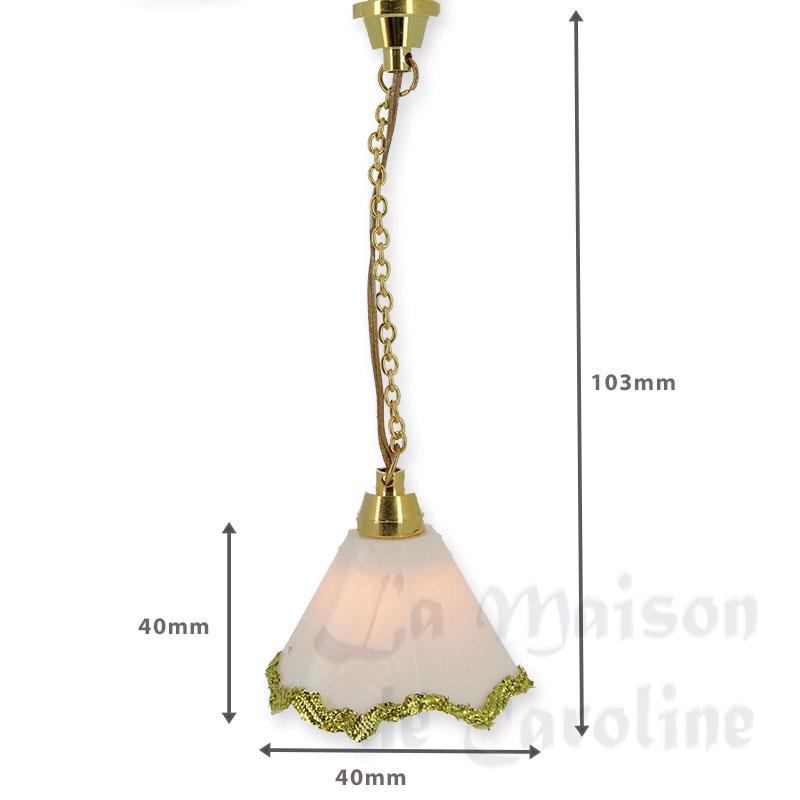 12v hanging lamp clip brass hexagonal miniature 1:12 Bilder 1