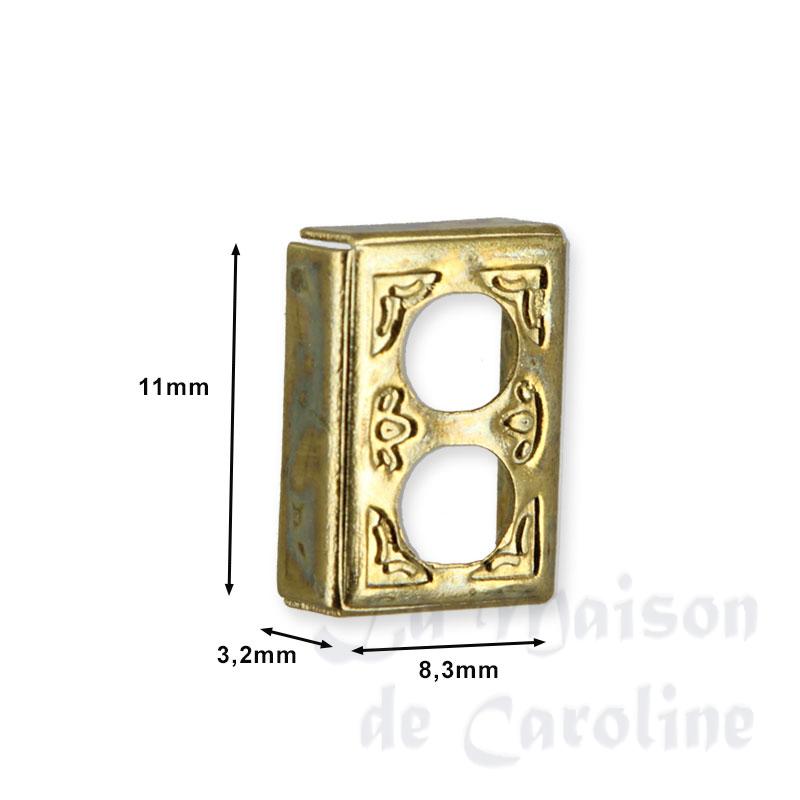 decorative brass outlet cover for dollhouses 1:12 photo 2