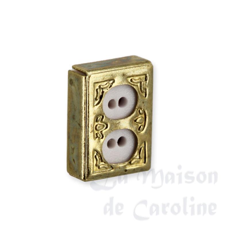 decorative brass outlet cover for dollhouses 1:12 photo 3