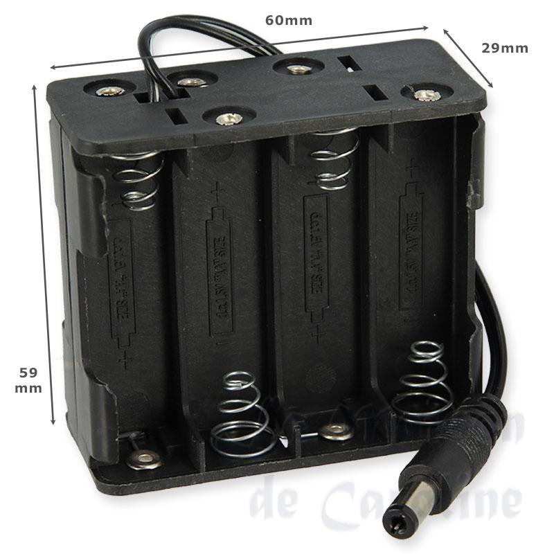 8 batteries r6 connector jack miniature 1:12 Bilder 1