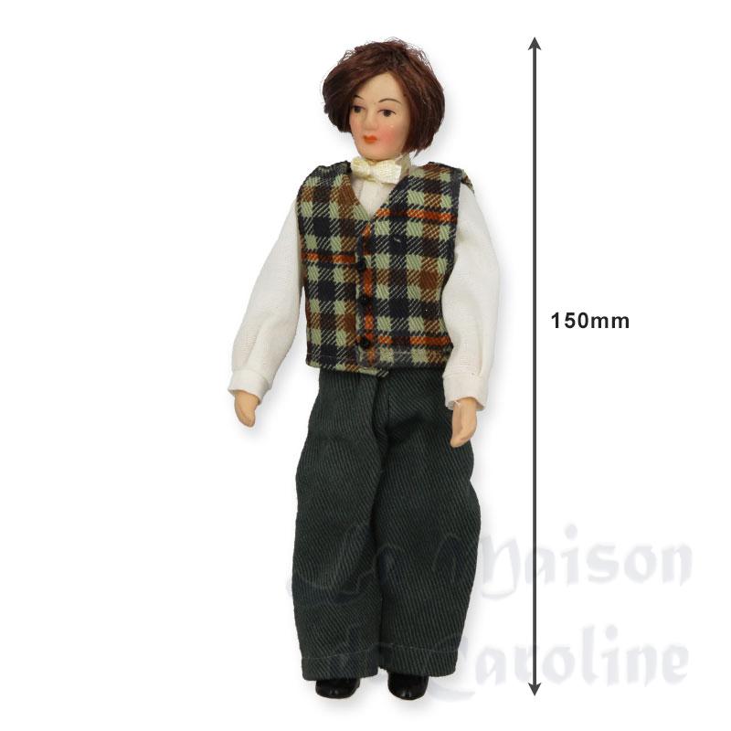 porcelain doll man miniature 1:12 Bilder 1
