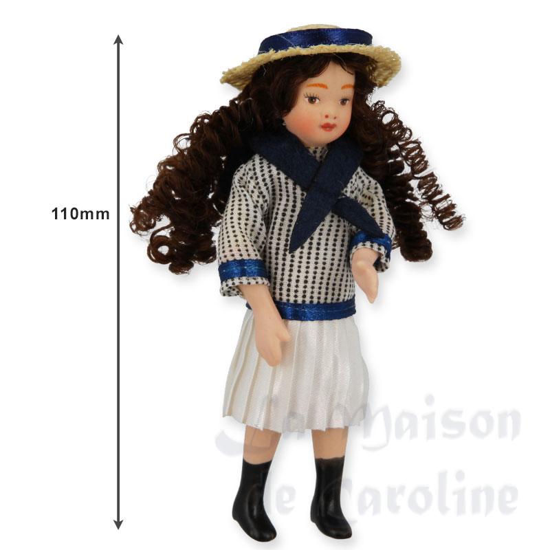 porcelain girl marine dressed miniature 1:12 Bilder 1