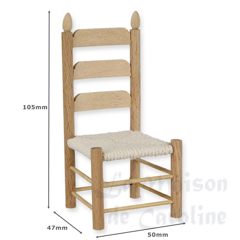 shaker side chair barewood miniature 1:12 Bilder 1