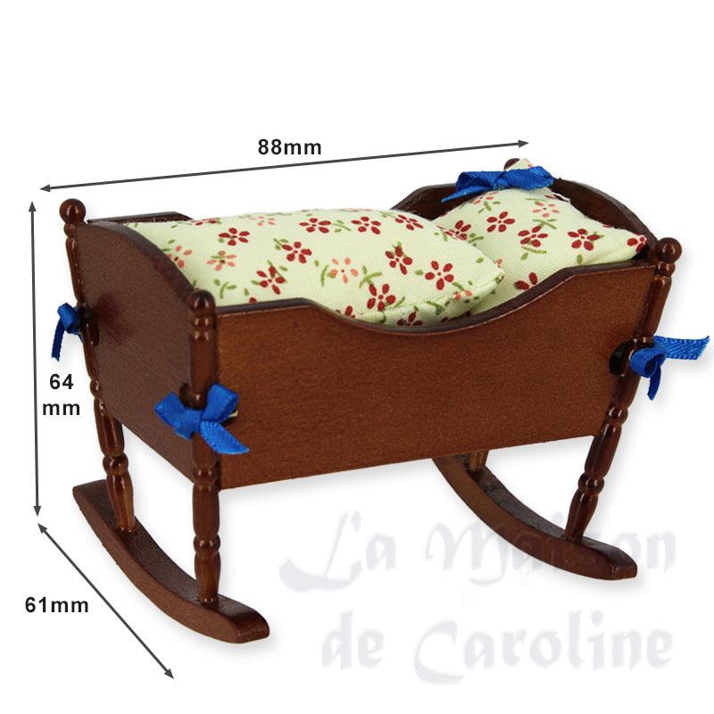 swinging craddle walnut miniature 1:12 Bilder 1
