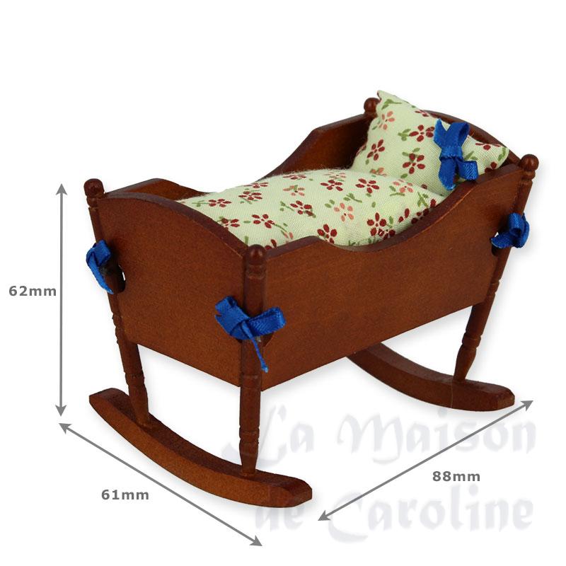 swinging craddle cherrywood miniature 1:12 Bilder 1
