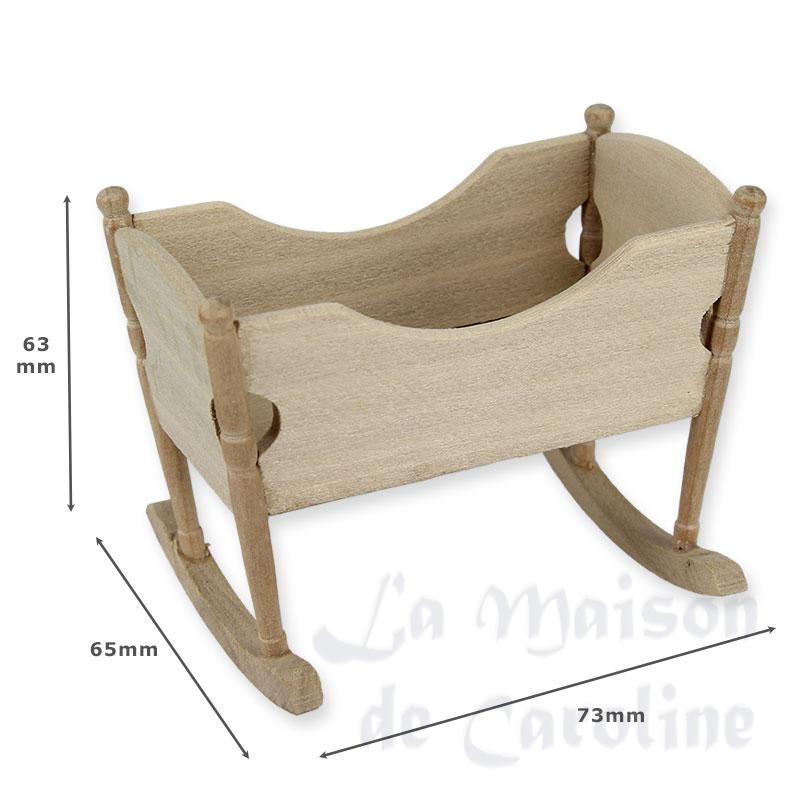 swinging craddle bare wood miniature 1:12 Bilder 1