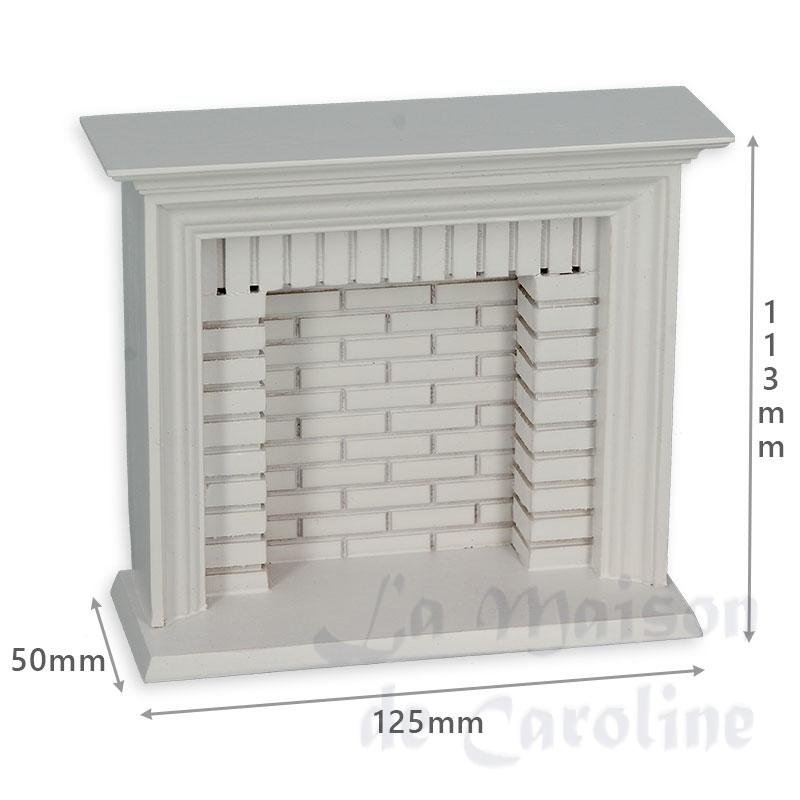 fireplace white miniature 1:12 Bilder 1