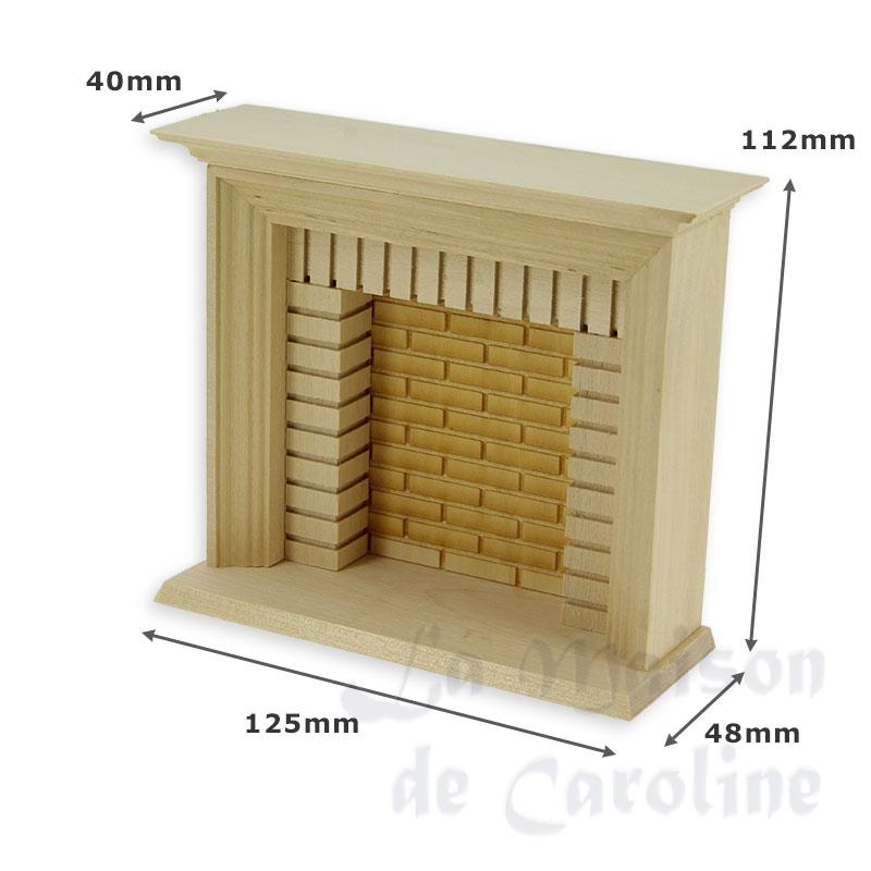 fireplace bare wood miniature 1:12 Bilder 1
