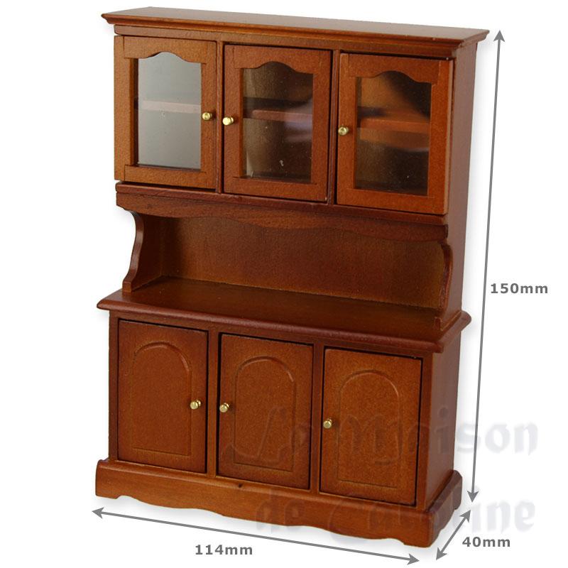 kitchen cupboard cherrywood 3 doors miniature 1:12 Bilder 1