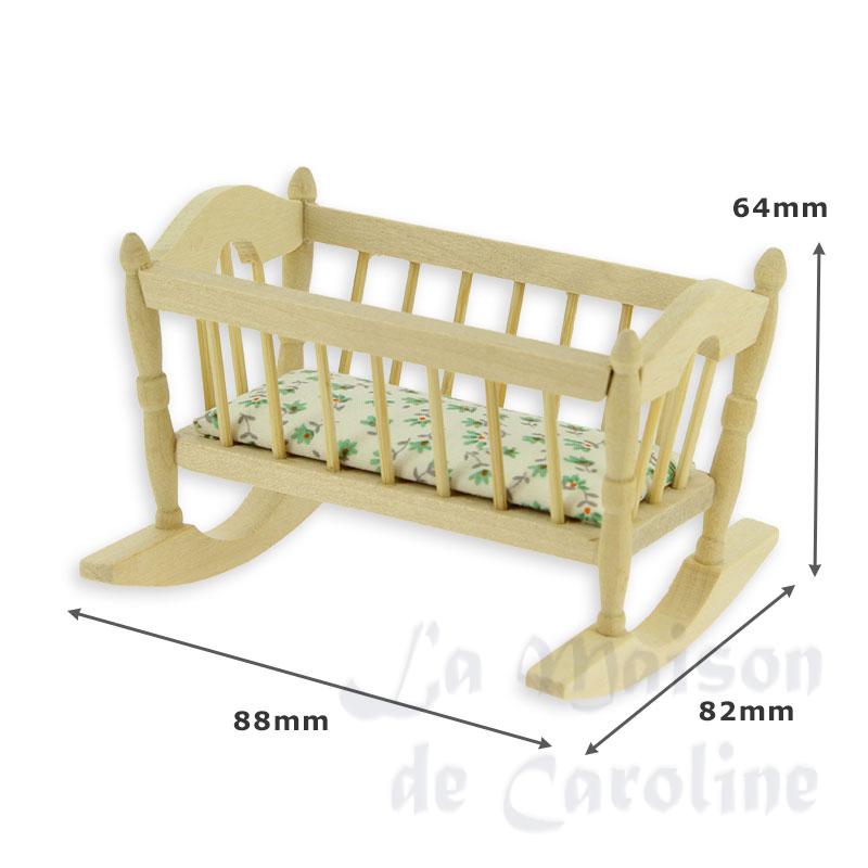 swinging cradle bare wood miniature 1:12 Bilder 1