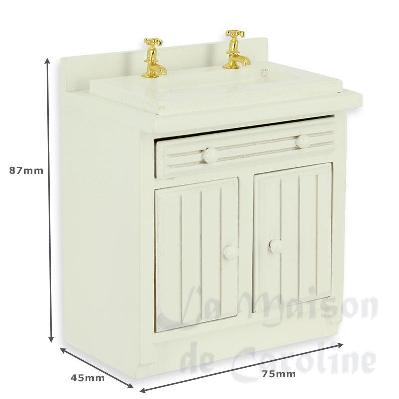 kitchen element sink white miniature 1:12 Bilder 1
