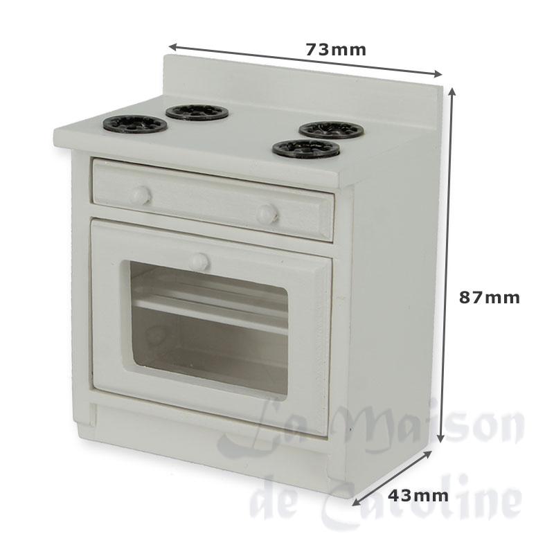 kitchen element stove white miniature 1:12 Bilder 1