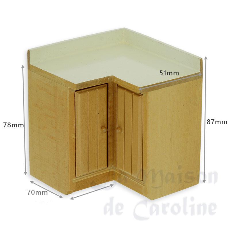 kitchen corner natural oak miniature 1:12 Bilder 1
