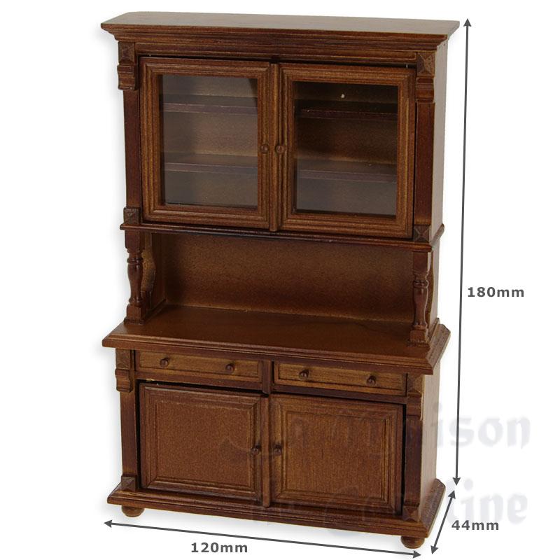 kitchen cupboard 2 doors walnut miniature 1:12 Bilder 1
