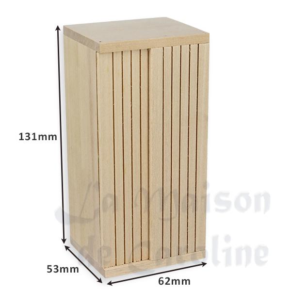 kitchen fridge bare wood miniature furniture 1:12 photo 3