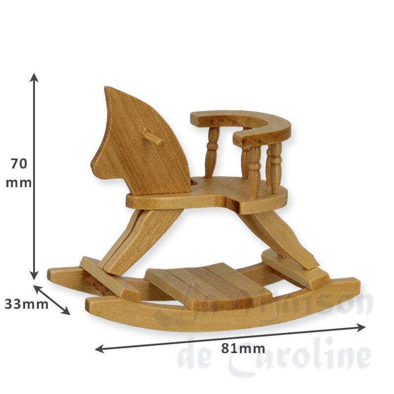 swinging horse natural oak miniature furniture 1:12 photo 2 swinging horse natural oak miniature furniture 1:12 photo 2