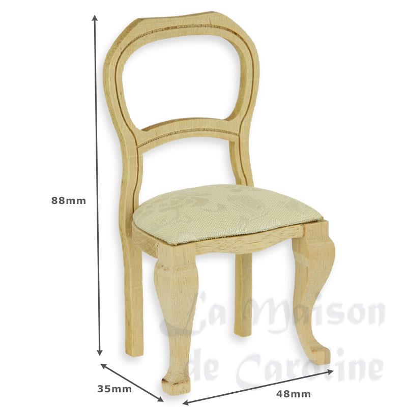 chair bare wood miniature 1:12 Bilder 1