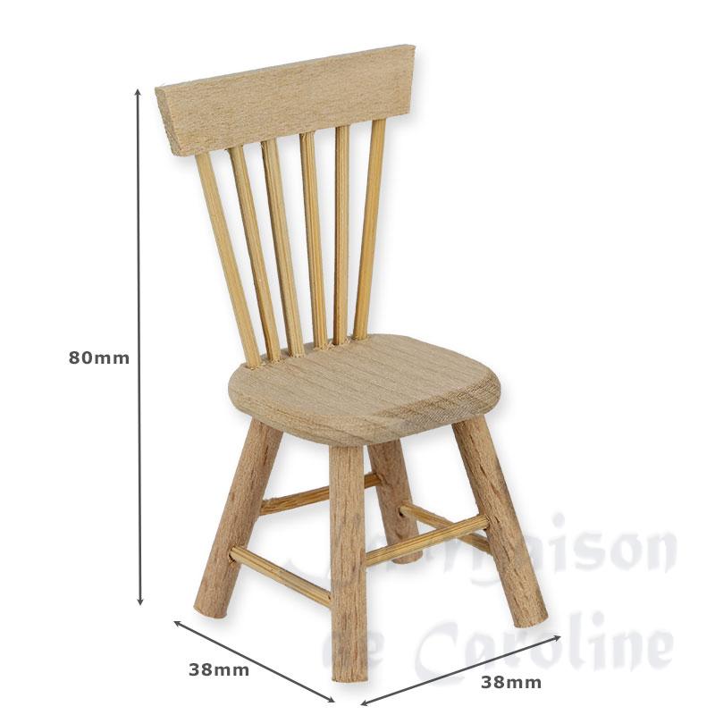 chair bare wood miniature 1:12 Bilder 1