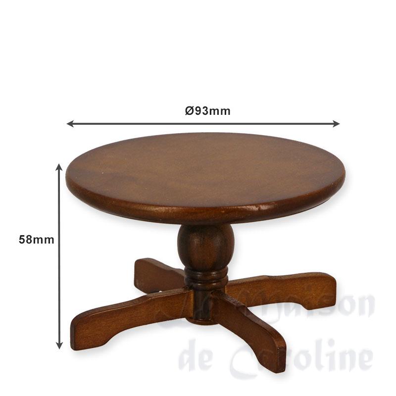 kitchen table dark walnut miniature 1:12 Bilder 1