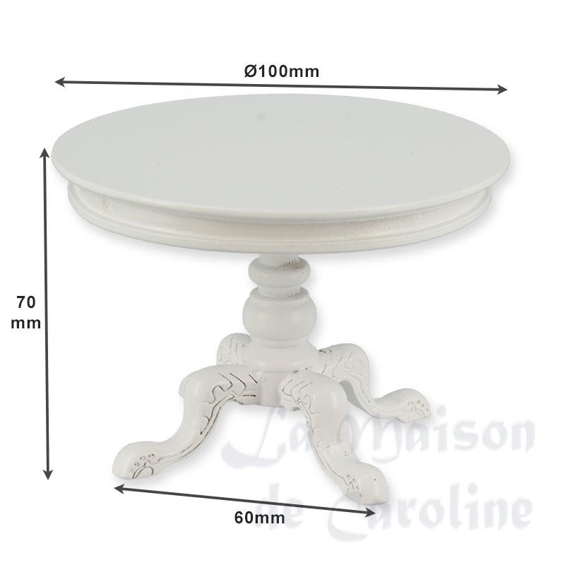 round kitchen table white miniature 1:12 Bilder 1