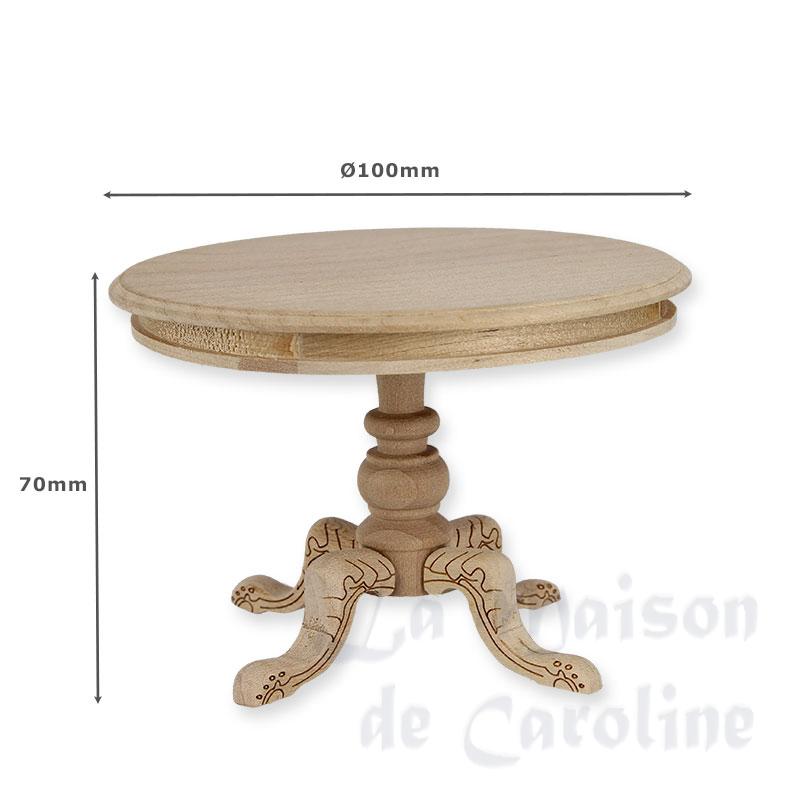 kitchen table barewood miniature 1:12 Bilder 1