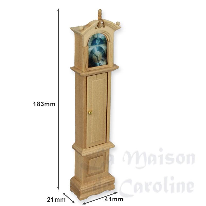 grandfather clock natural oak miniature 1:12 Bilder 1 grandfather clock natural oak miniature 1:12 Bilder 1