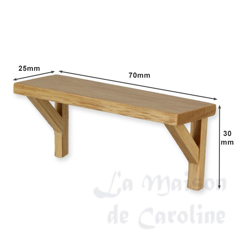 shelf natural oal miniature 1:12 Bilder 1