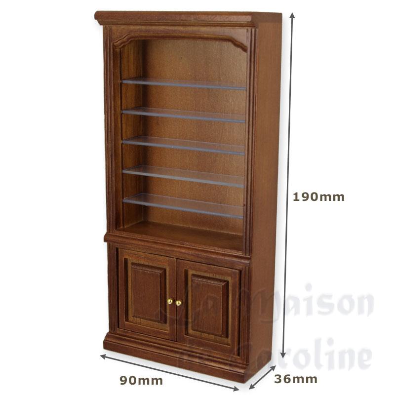 bookcase walnut miniature 1:12 Bilder 1