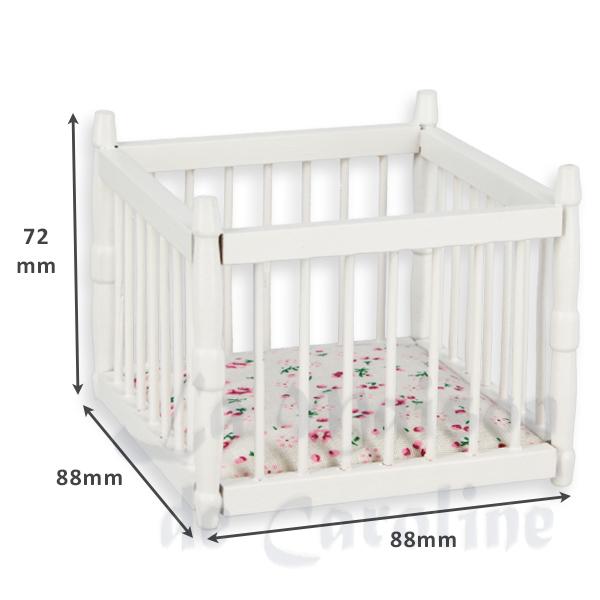 white play pen miniature furniture 1:12 photo 2 white play pen miniature furniture 1:12 photo 2