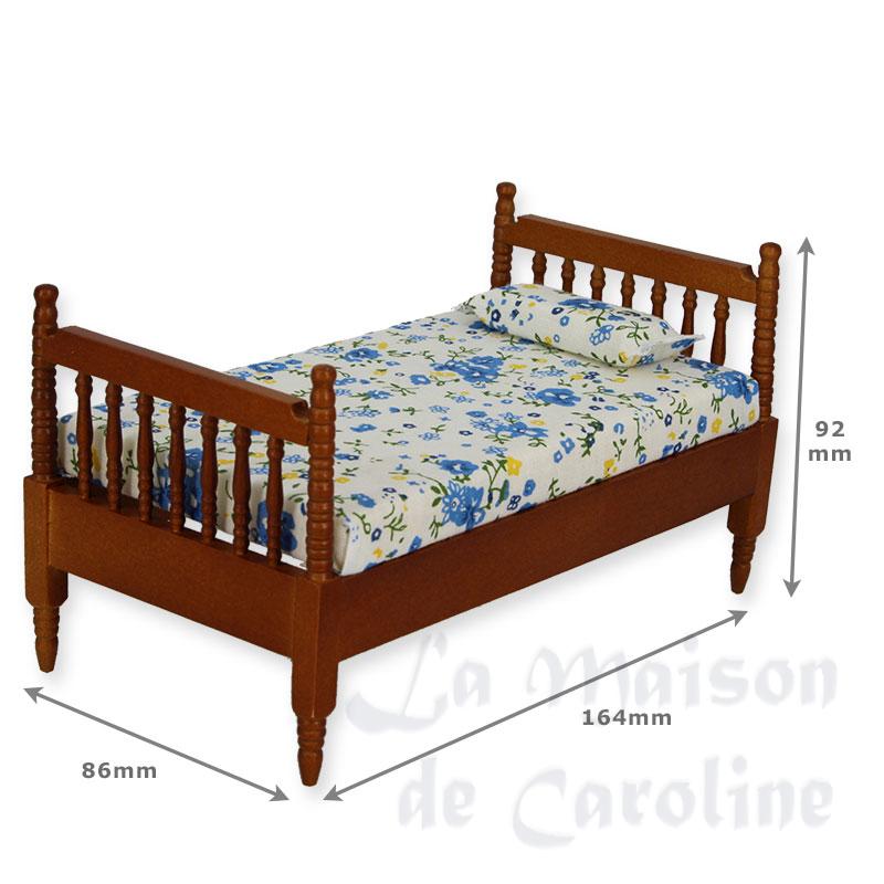 single bed cherrywood miniature 1:12 Bilder 1