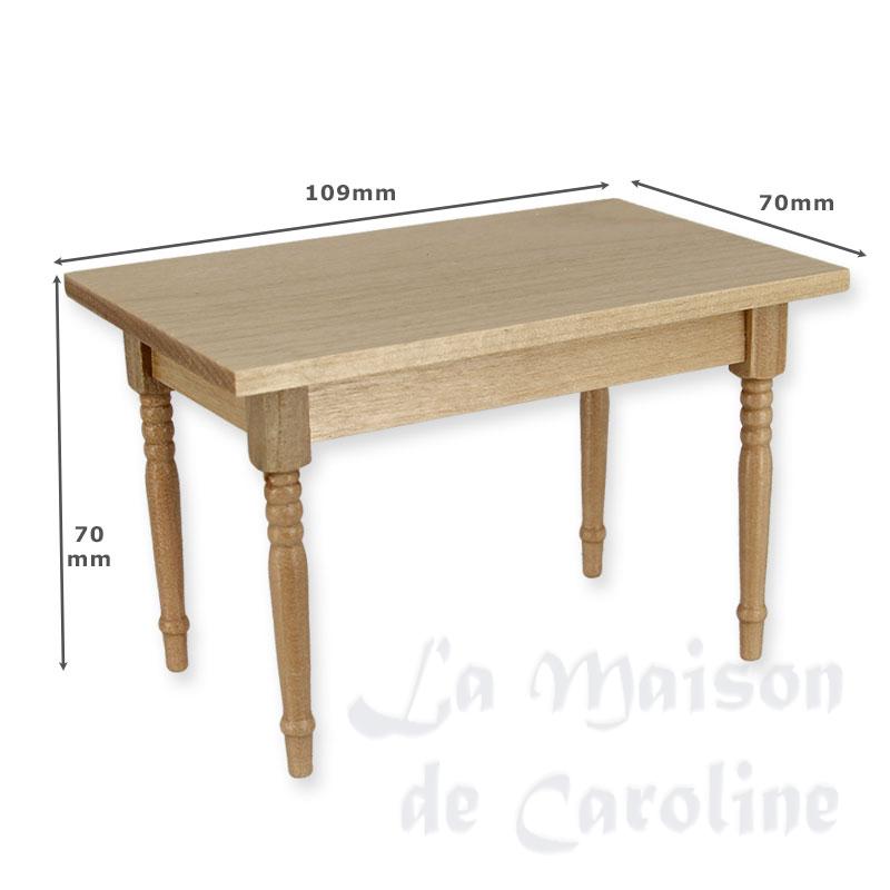 kitchen table natural oak miniature 1:12 Bilder 1