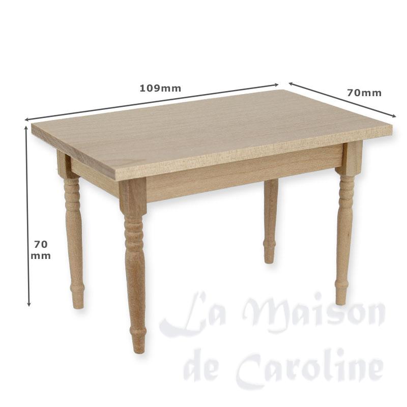kitchen table bare wood miniature 1:12 Bilder 1