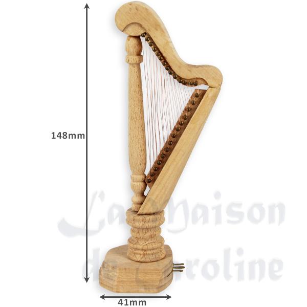 harp bare wood miniature furniture 1:12 photo 2 harp bare wood miniature furniture 1:12 photo 2