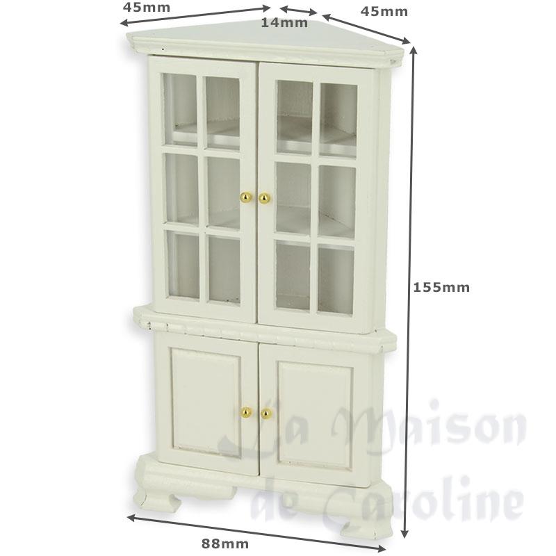corner cabinet white miniature 1:12 Bilder 1