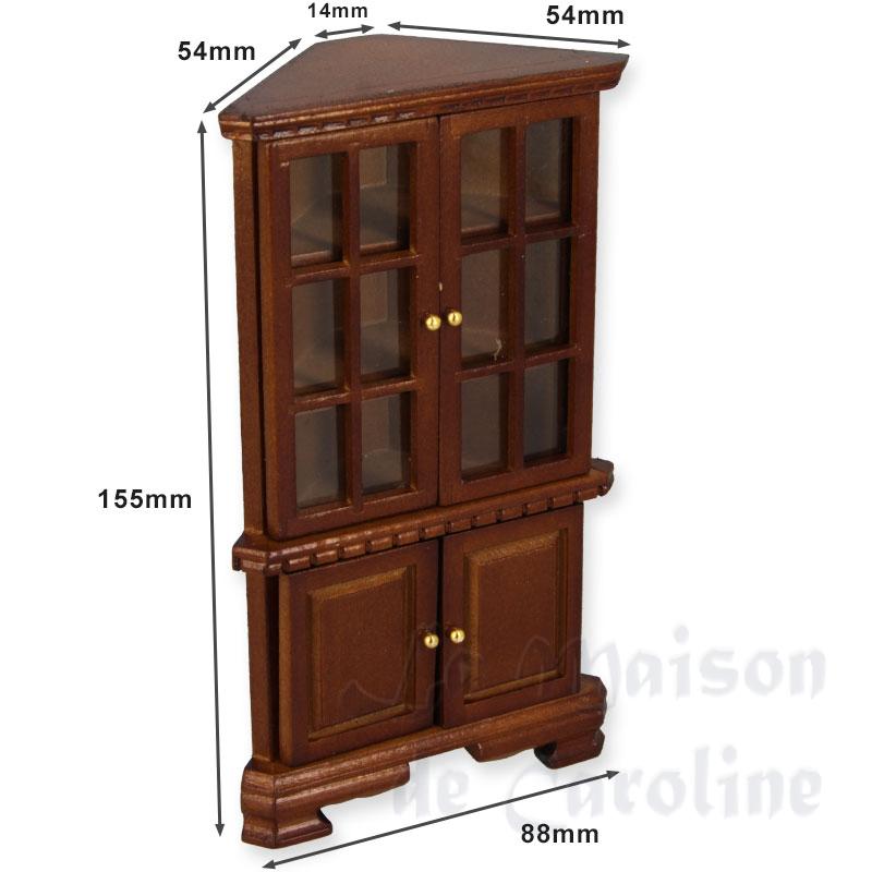 corner cabinet walnut miniature 1:12 Bilder 1