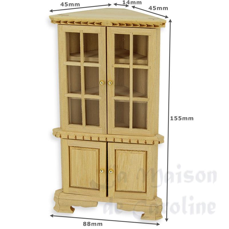 corner cabinet bare wood miniature 1:12 Bilder 1