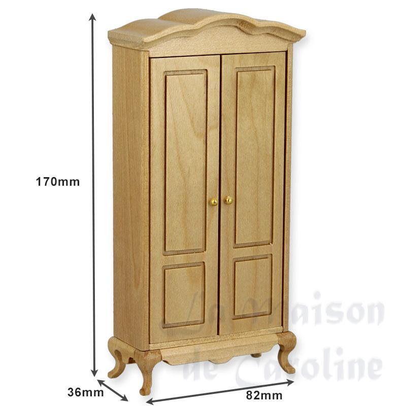 wardrobe natural oak miniature 1:12 Bilder 1