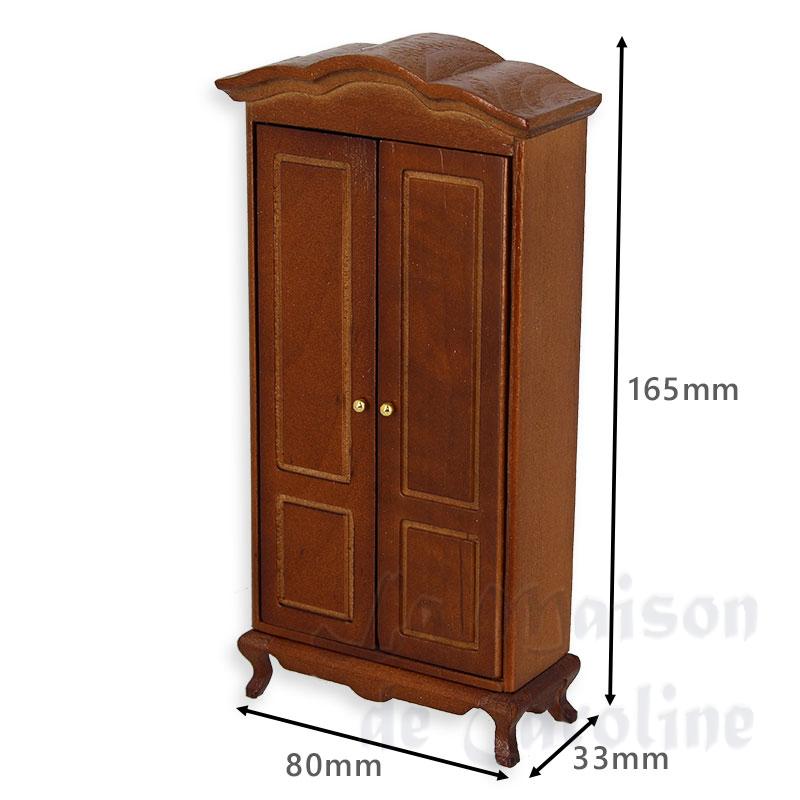 wardrobe walnut miniature 1:12 Bilder 1