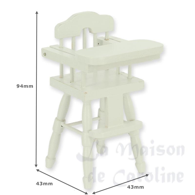 highchair white miniature 1:12 Bilder 1
