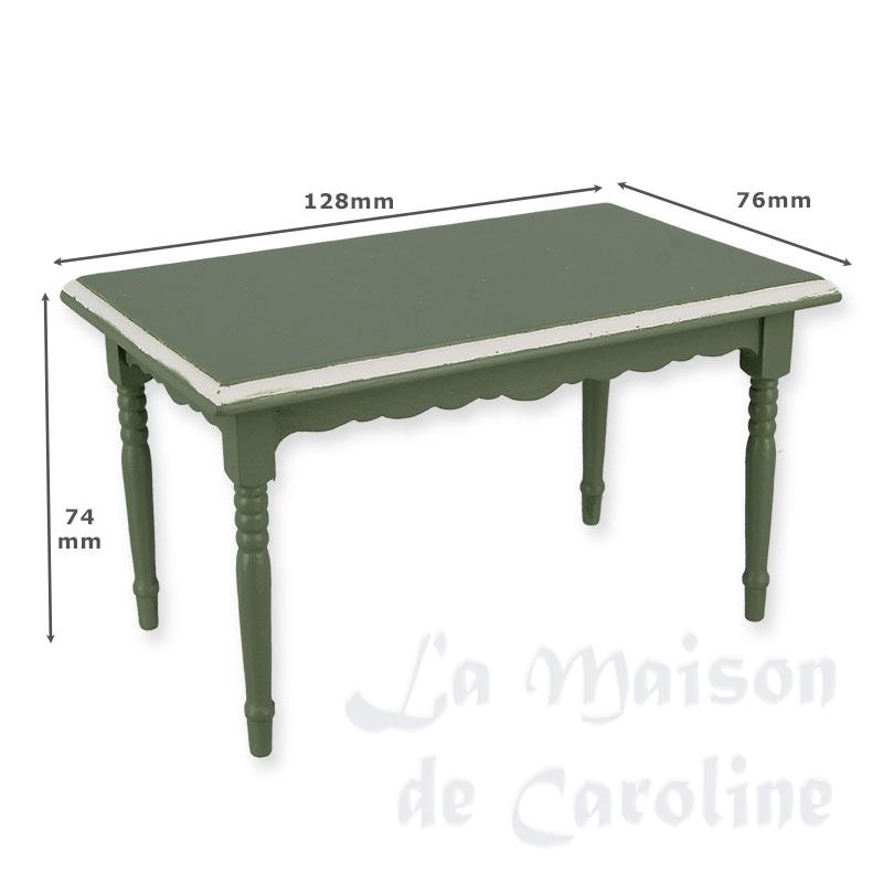 table green miniature 1:12 Bilder 1