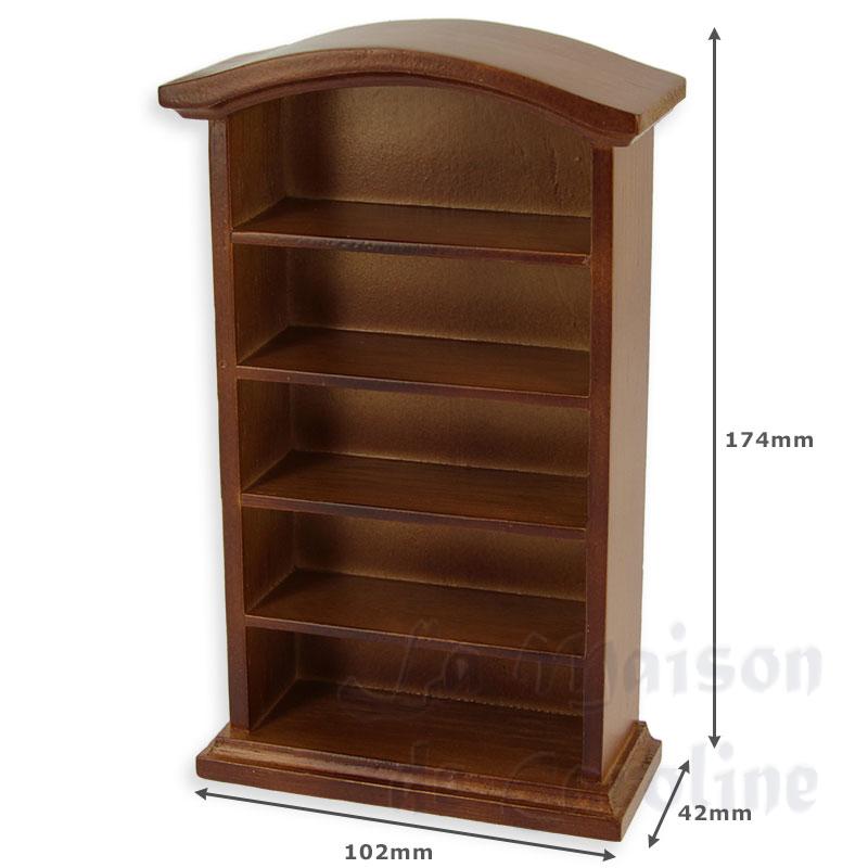 bookcase noyer miniature 1:12 Bilder 1