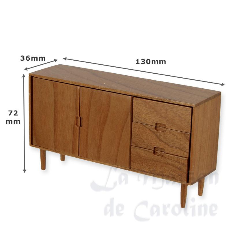 sideboard teak miniature 1:12 Bilder 1