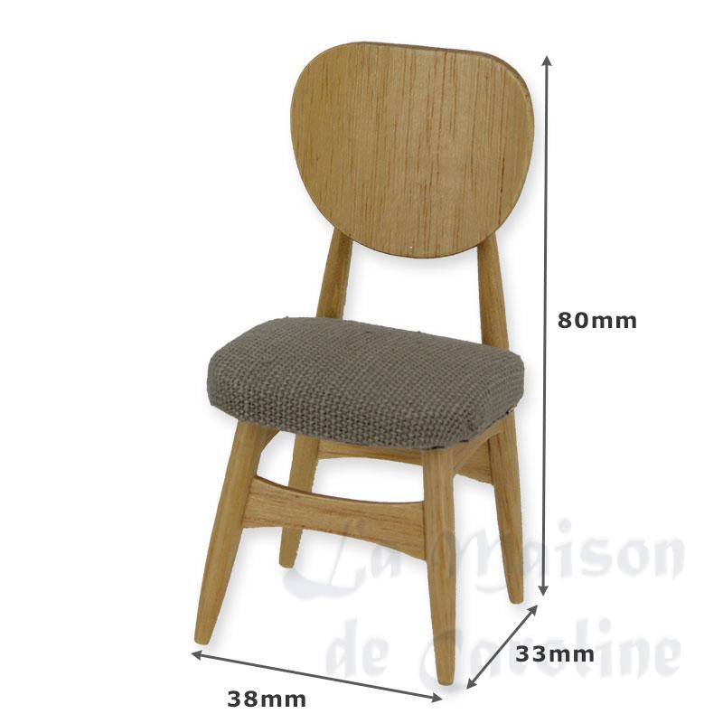 modern chair natural aok miniature furniture 1:12 photo 2